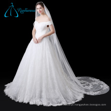 Lace Appliques Sequined Beading Pérolas Veil Wedding Bridal Long